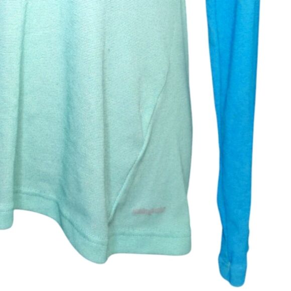 Patagonia Cotton Farmers Initiative Raglan Long Sleeve Jersey in Turquoise Sz Sm - Picture 4 of 5